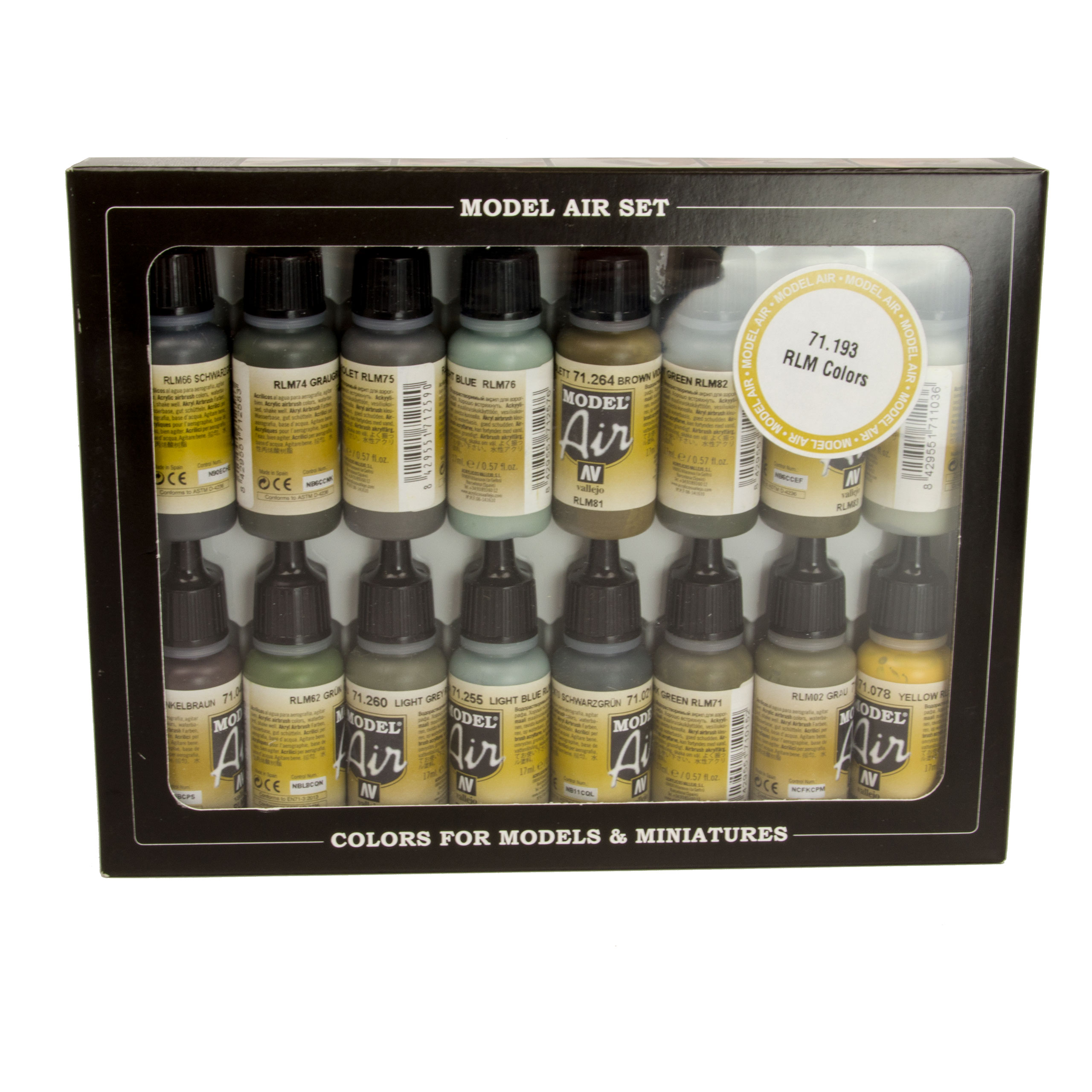 Vallejo Model Air Set 100508 RML Colors 16 x 17 ml Dosierflaschen ...