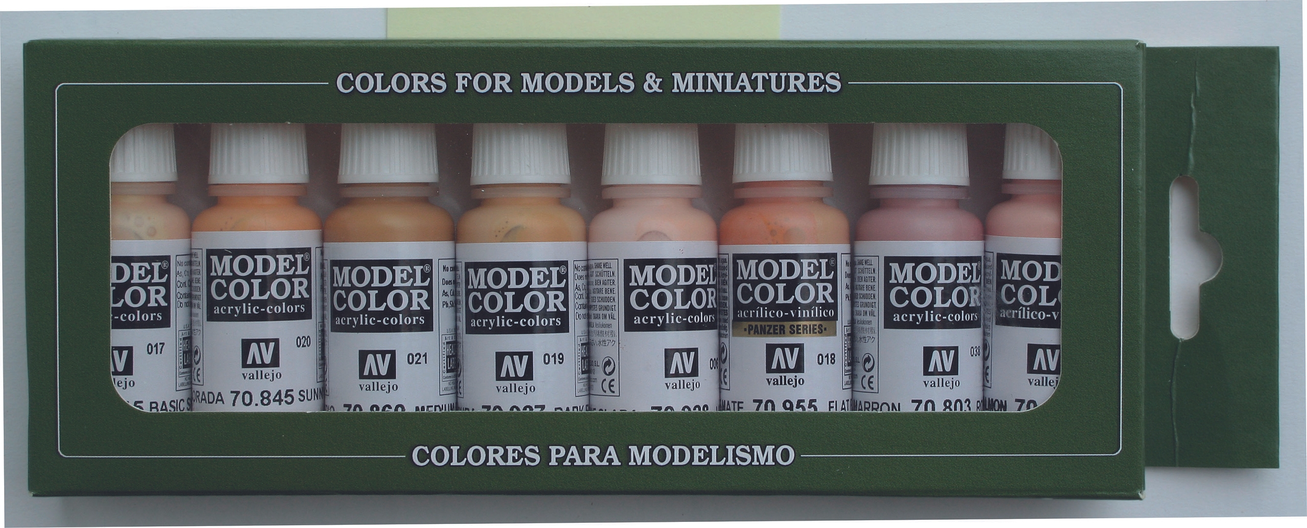 Model Color Vallejo 70124 Face & Skin Tones 8x 17ml Airbrush Farbe