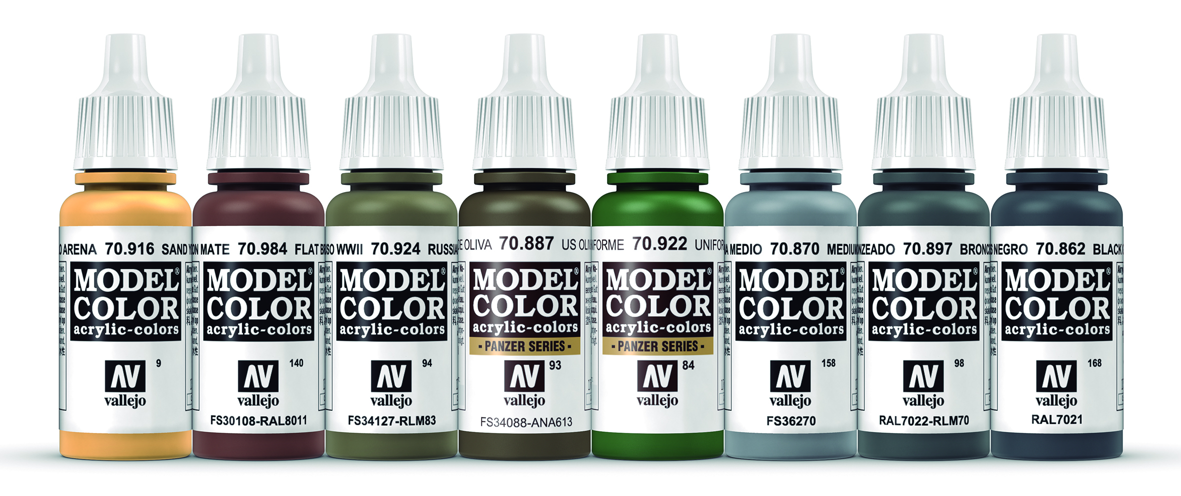 Vallejo 70222 Model Color Set British Armour & Infantry Airbrush Farben